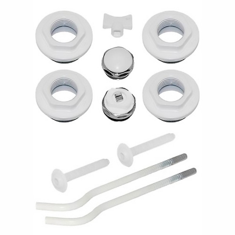 Комплект радиат. гаек 1/2" белый (2 кроншт.)